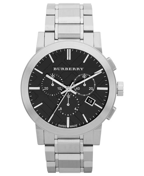 Burberry Watch Men's Swiss Chronograph Stainless Steel 